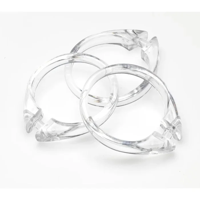 Carnation Home “Snap” Plastic Shower Curtain Hooks in Super Clear