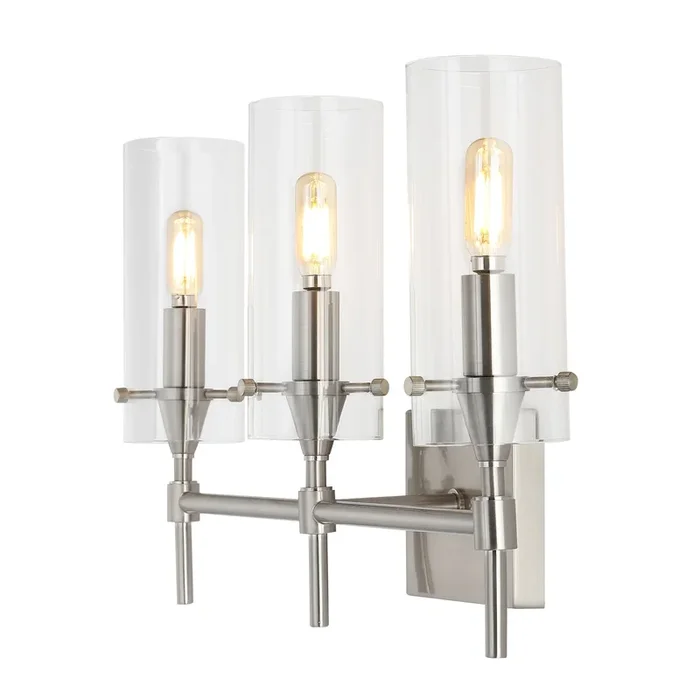 Cato Bohemian Farmhouse Iron/Glass LED Vanity
