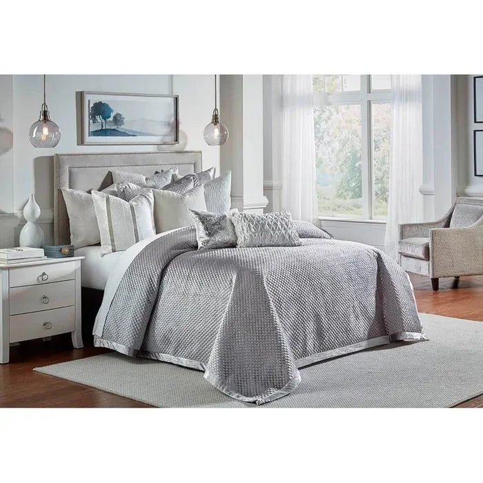 Cloud 9 Amani Coverlet Set, Grey