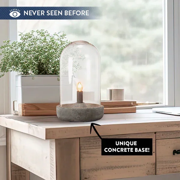 Concrete Base Dome Lamp – Decor Steals