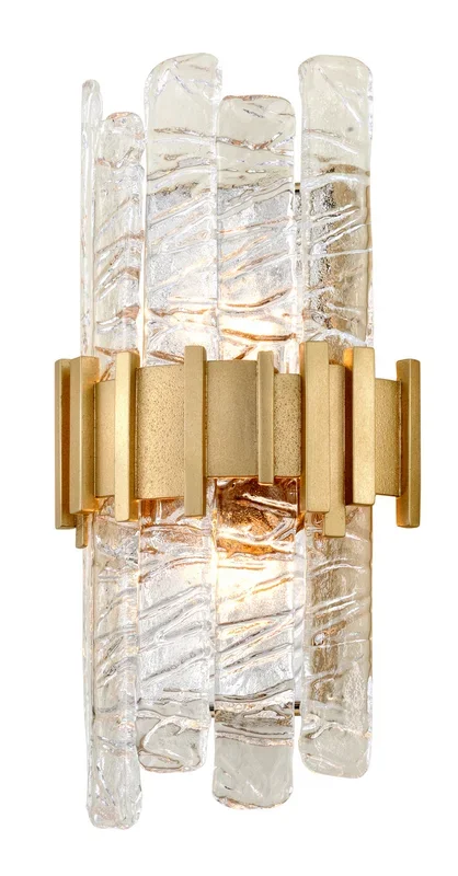 Corbett Lighting – 256-12 – Two Light Wall Sconce – Ciro – Antique Silver Leaf Stainless