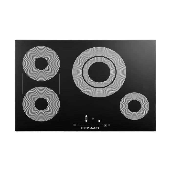 Cosmo 30″ Electric Ceramic Glass Cooktop with 4 Burners, and Triple Zone Elements, COS-304TBECC