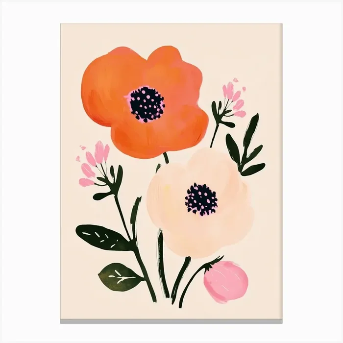 Cute Flowers Canvas Print by Treechild