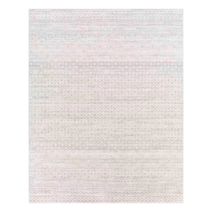 (D556) Lavadora Grey Global Design Washable Area Rug, 8×10