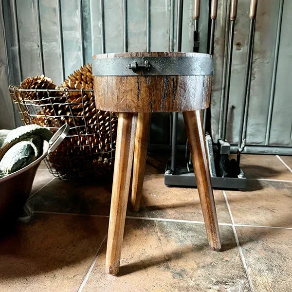 Decorative Chop Block Pine Wood Stool – Decor Steals