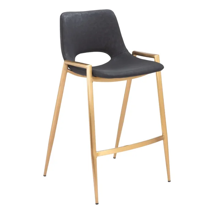 Desi Counter Stool, Black, Set of 2
