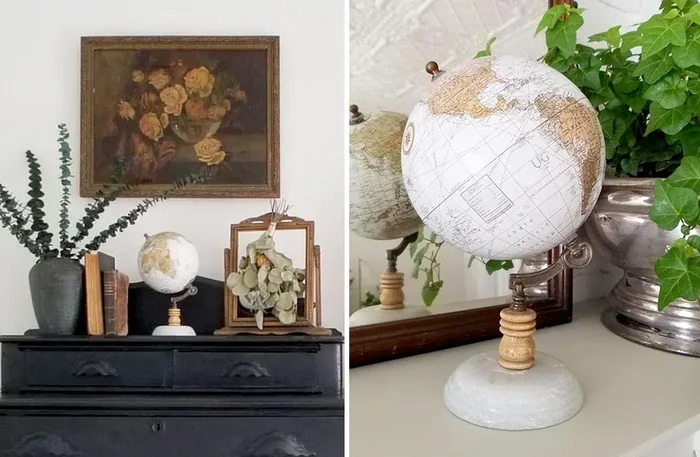 Desk Globe | Vintage Metal Desk Globe – Decor Steals