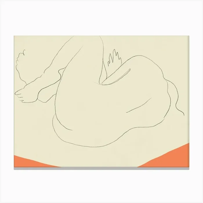 Drawing Of A Woman’s Body Canvas Print by Little Dean