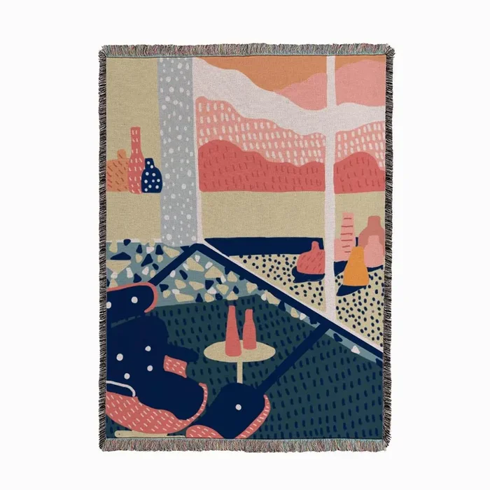 Eames Chair Woven Throw by Claudia Melchor Textiles