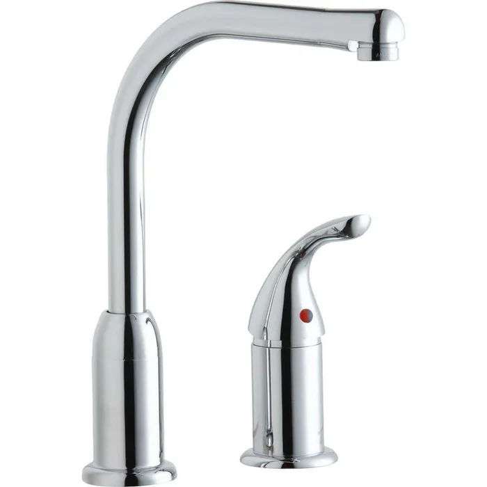 Elkay Everyday Kitchen Deck Mount Faucet with Remote Lever Handle Chrome LK3000CR