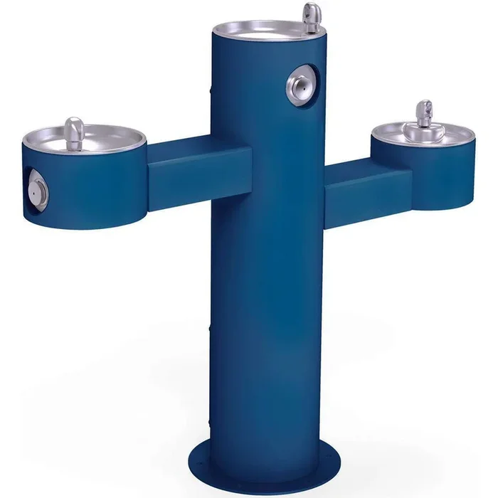 Elkay Outdoor Fountain Tri-Level Pedestal Non-Filtered, Non-Refrigerated Blue LK4430FRKBLU