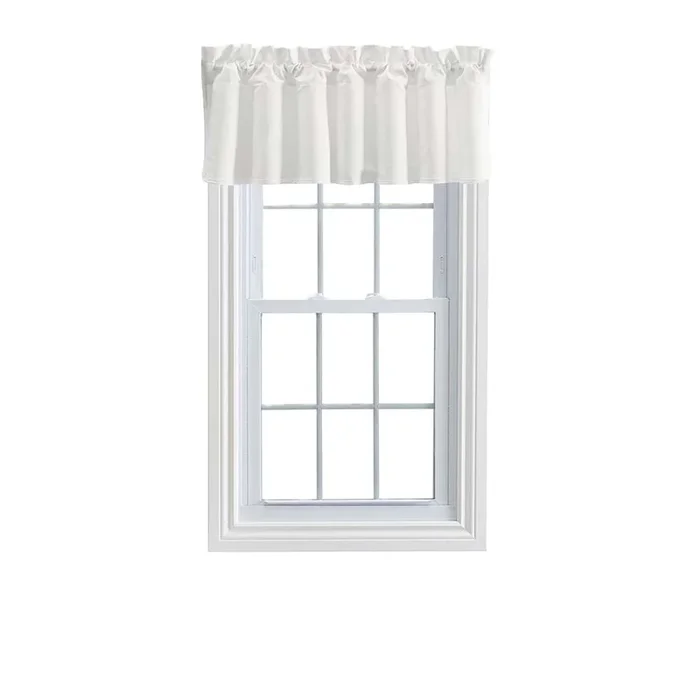 Ellis Stacey 3″ Rod Pocket High Quality Fabric Solid Color Window Lined Filler Valance 42″x13″ Ice Cream