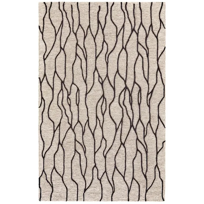 Feizy Rug Enzo 8734F, Black/Taupe