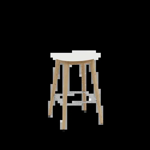 Fiber Counter Stool – Wood Base – MFIBSTWODCFBLCKBLCK