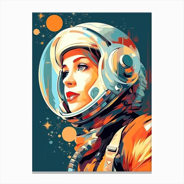Floating in Infinity: Astronaut’s Grace Canvas Print by Art-Syndicate