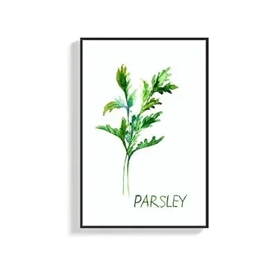 Framed Canvas Wall Art for Living Room, Bedroom Parsley Canvas Prints for Home Decoration Ready to Hang – 24×36 inches
