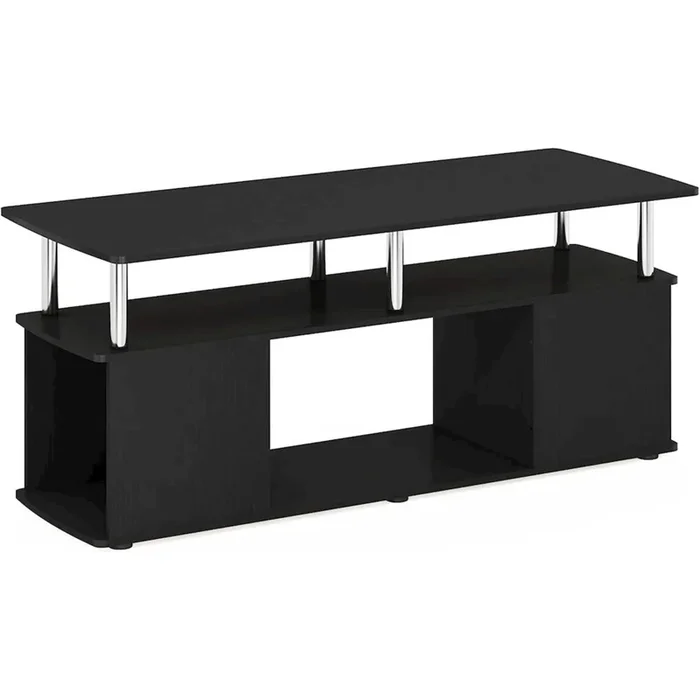 Furinno Furinno JAYA Utility Design Coffee Table, Americano, Stainless Steel Tubes