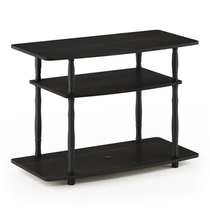 Furinno Furinno Turn-N-Tube No Tools 3-Tier TV Stands with Classic Tubes, Espresso/Black