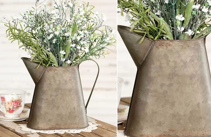 Galvanized Metal Watering Can – Decor Steals