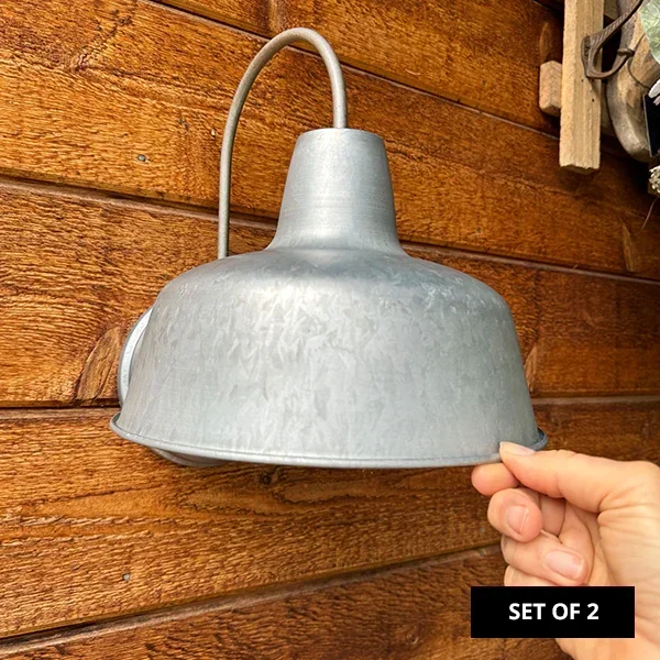 Galvanized Outdoor Sconce, Set of 2 – Decor Steals