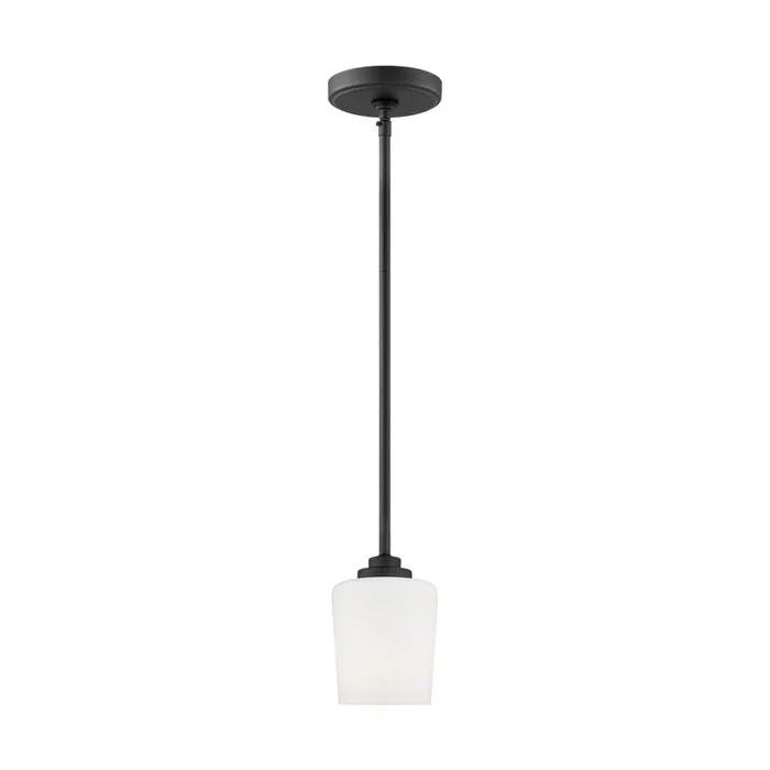Generation Lighting – 6102801-112 – One Light Mini-Pendant – Windom – Midnight Black