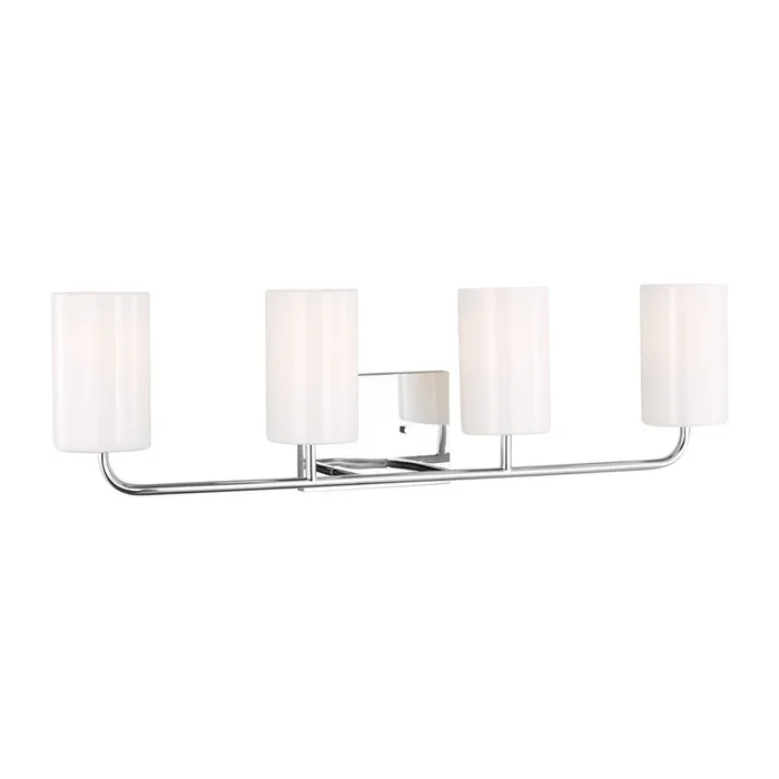 Generation Lighting – GLV1004CH – Four Light Vanity – Rhett – Chrome