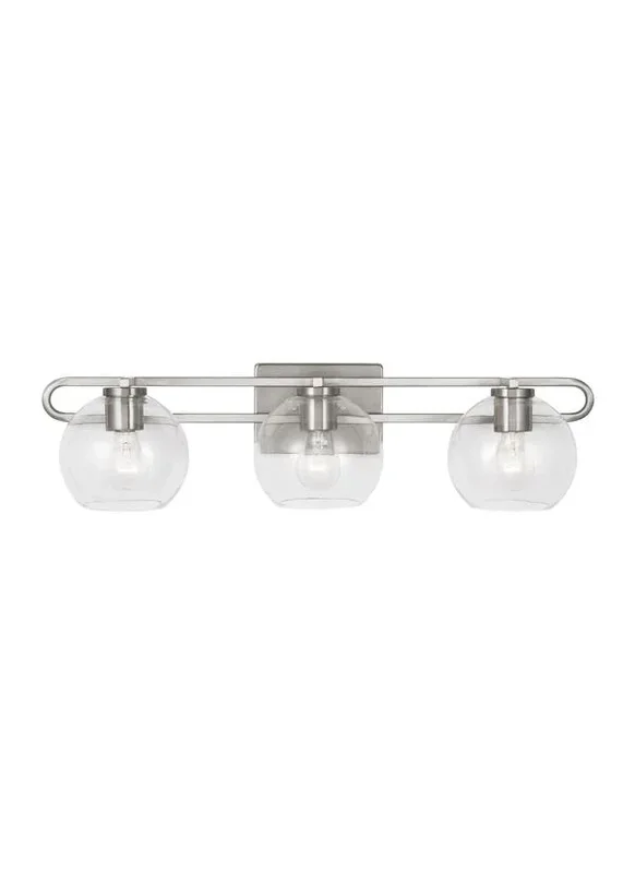 Generation Lighting Codyn Three Light Wall/Bath Brushed Nickel Black/White Cord (4455703-962)