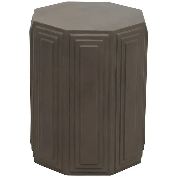 Geometric Accent Table, Dark Grey