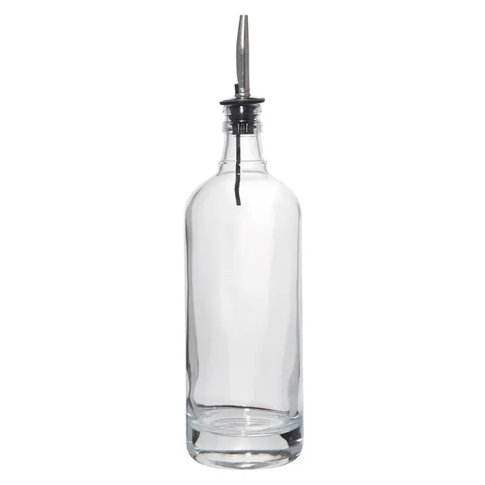 Glass Cylinder Oil Bottle, 17oz
