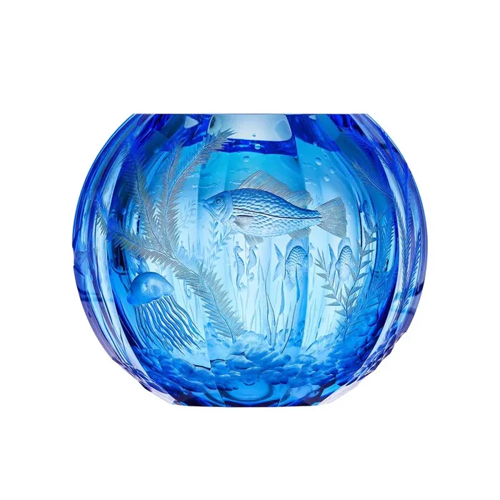 Globe Vase With The Decor Of Fish Empire, 20 cm by Moser