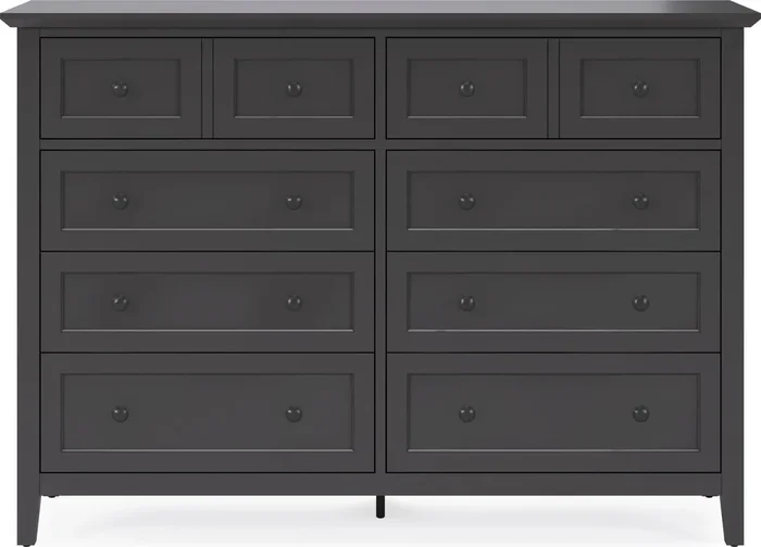 Grace Eight Drawer Dresser in Raven Black