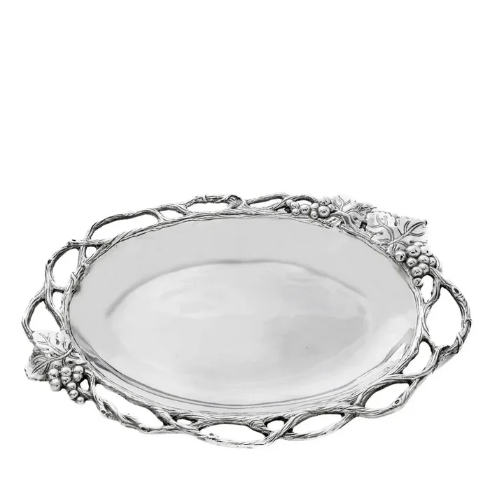 Grape Open Vine Oval Tray by Arthur Court Designs