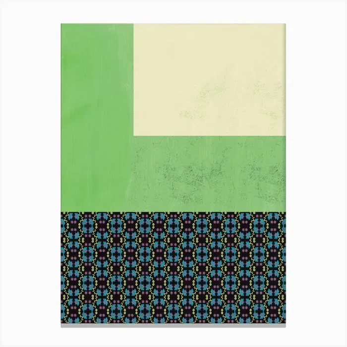 Green And Blue Canvas Print by Little Dean