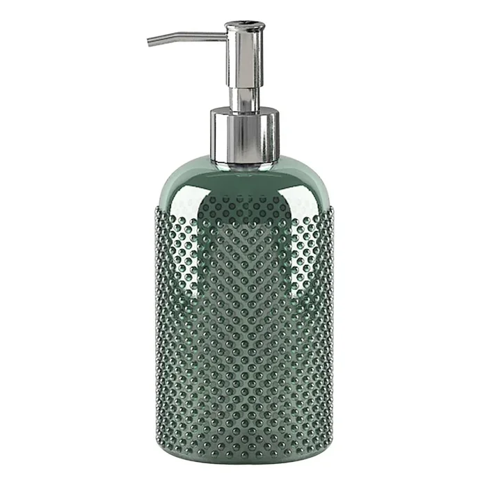 Green Bubble Glass Soap Dispenser, 8″