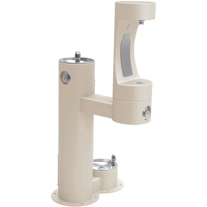 Halsey Taylor 4420BF1LDBBGE Outdoor Bottle Filling Station Bi-Level with Pet Station Beige
