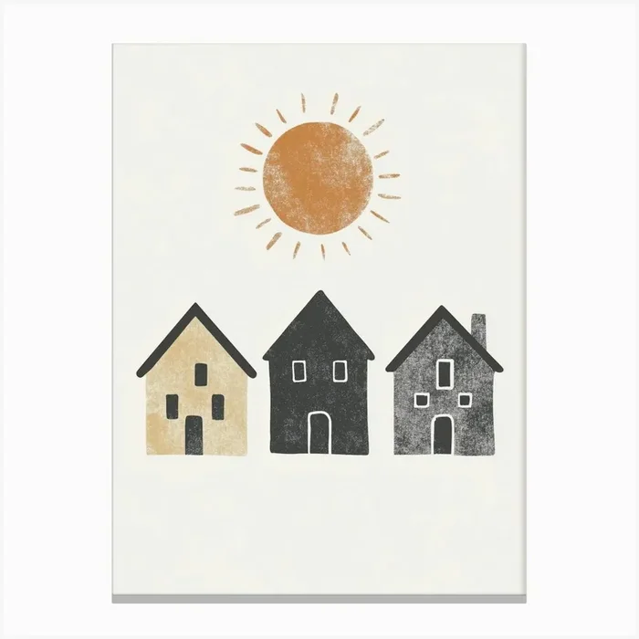 Happy Homes Canvas Print by Treechild