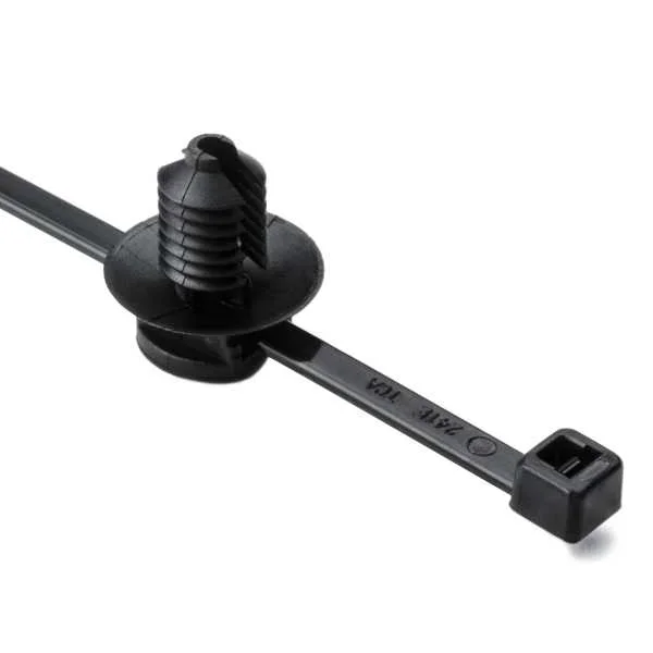 HellermannTyton 2-Piece Cable Tie/Fir Tree Mount 6.0 Inch Long .26 Inch 500 Per Package (150-31090)