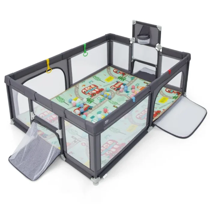 Hivvago Large Baby Playpen with Mat and Ocean Balls