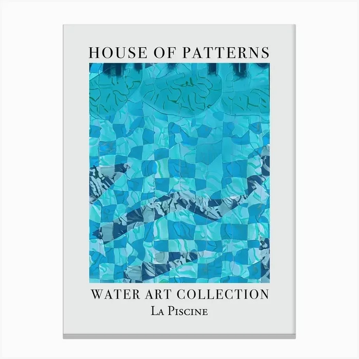 House Of Patterns La Piscine Water 10 Canvas Print by House of Patterns