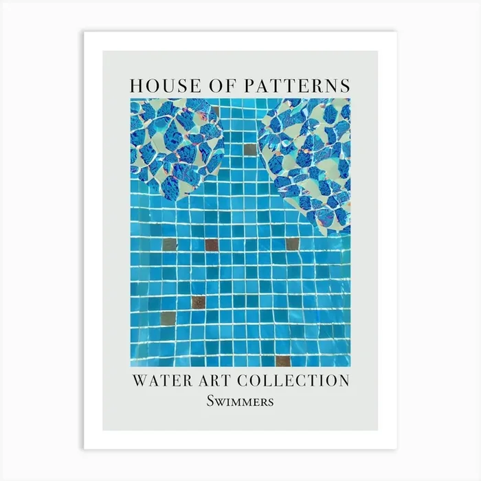 House Of Patterns Swimmers Water 3 Art Print by House of Patterns