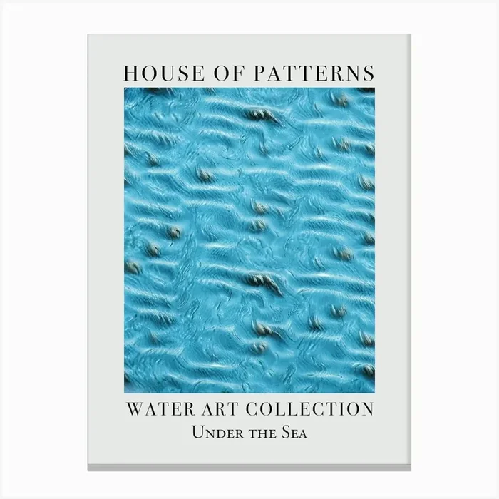 House Of Patterns Under The Sea Water 16 Canvas Print by House of Patterns