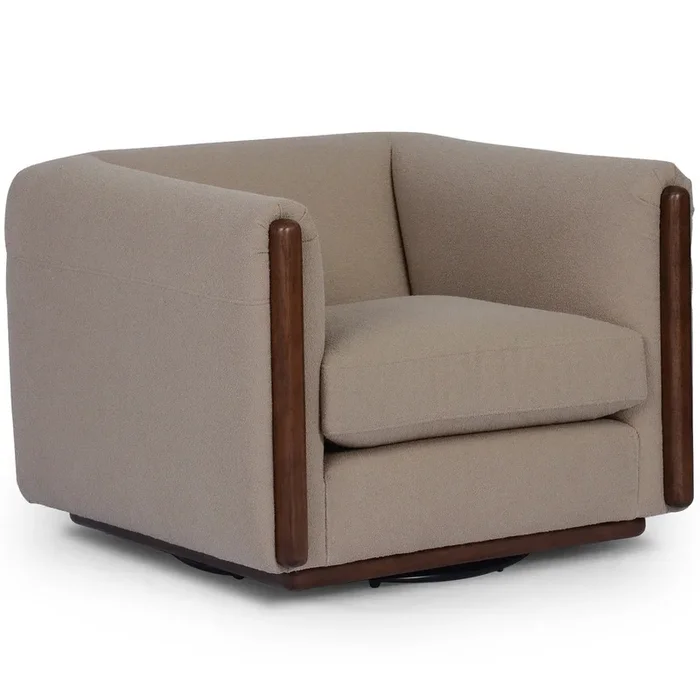 Hoyte Swivel Chair, Bahari Sand by Four Hands