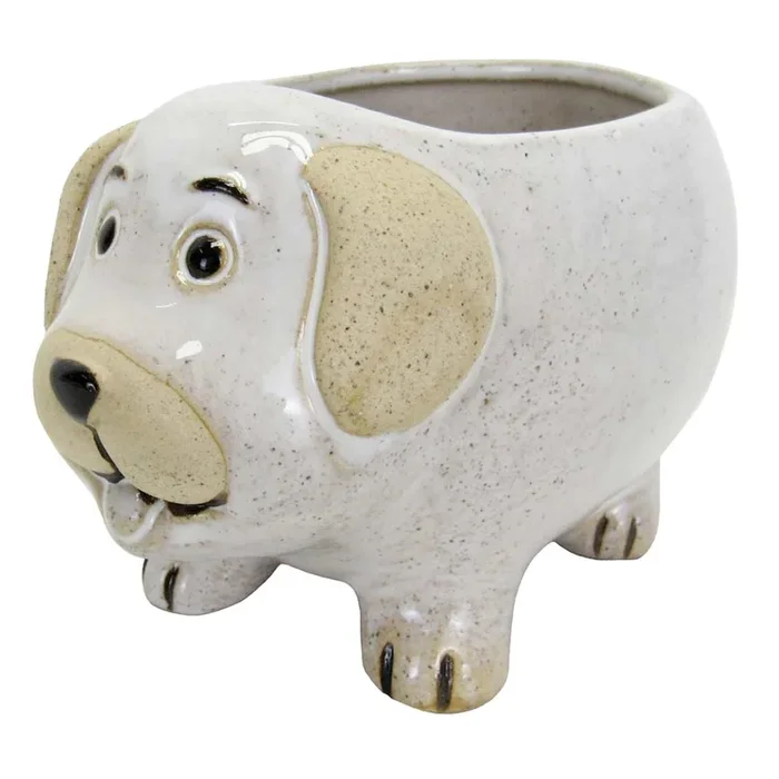 Indoor Dog Ceramic Pot, Extra Small