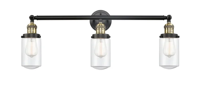 Innovations – 205-BAB-G312 – Three Light Bath Vanity – Franklin Restoration – Black Antique Brass