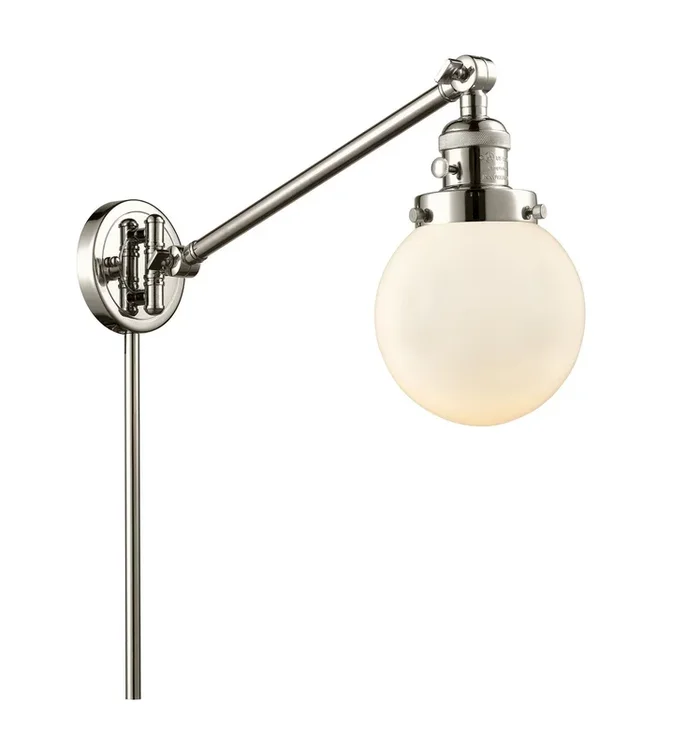 Innovations – 237-PN-G201-6-LED – LED Swing Arm Lamp – Franklin Restoration – Polished Nickel – 237PNG2016LED