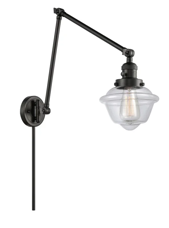 Innovations – 238-BK-G532 – One Light Swing Arm Lamp – Franklin Restoration – Matte Black – 238BKG532