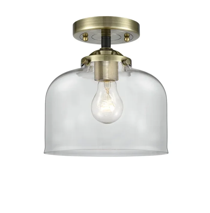 Innovations – 284-1C-BAB-G72 – One Light Semi-Flush Mount – Nouveau – Black Antique Brass – 2841CBABG72