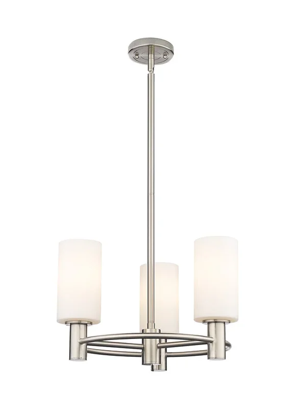 Innovations – 434-3CR-SN-G434-7WH – LED Pendant – Downtown Urban – Satin Nickel – 4343CRSNG4347WH
