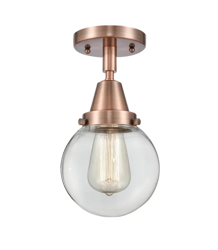 Innovations – 447-1C-AC-G202-6 – One Light Flush Mount – Caden – Antique Copper – 4471CACG2026