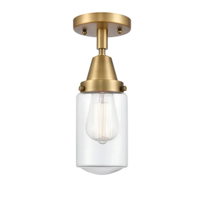 Innovations – 447-1C-BB-G312 – One Light Flush Mount – Caden – Brushed Brass – 4471CBBG312
